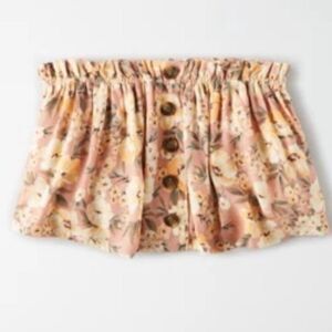 American Eagle Floral Cropped Sleeveless Tube Top Built in Bra Like New M 22C